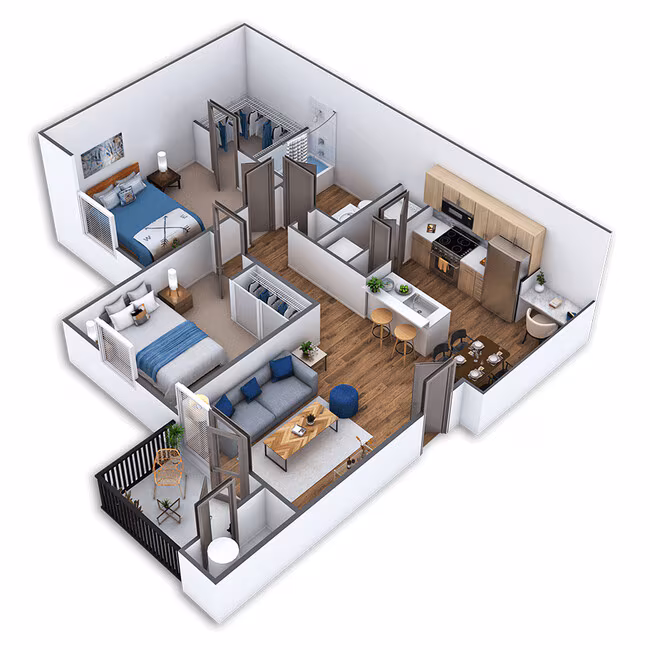Unit 1715 1222 floor plan